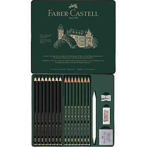Image FABER-CASTELL PITT GRAPHITE Set MATT & CASTELL 9000