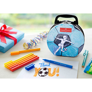 Image FABER-CASTELL Connector Fußballkoffer Filzstifte farbsortiert