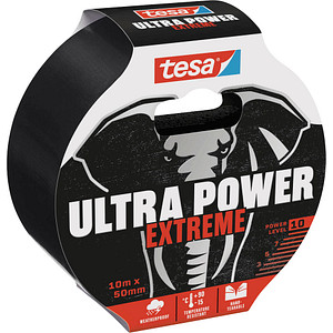 Image tesa tesa® ULTRA POWER Extreme Gewebeband schwarz 50,0 mm x 10,0 m 1 Rolle