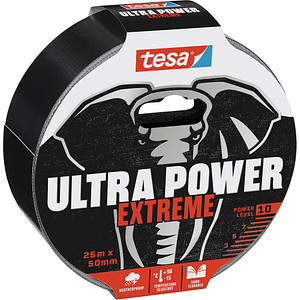 Image tesa tesa® ULTRA POWER Extreme Gewebeband schwarz 50,0 mm x 25,0 m 1 Rolle