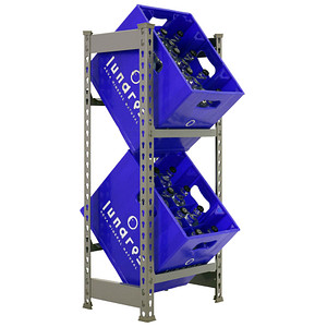 Image Simon Rack Schwerlastregal KIT SIMONBOTTLE 2 GRIS 330100024104032 grau 40,0 x 30,0 x 100,0 cm