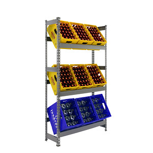 Image Simon Rack Schwerlastregal KIT SIMONBOTTLE 3 GRIS 330100024181033 grau 100,0 x 30,0 x 180,0 cm