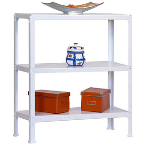 Image Simon Rack Schwerlastregal KIT HOMECLICK MINI 5/300 222100205908033 weiß 80,0 x 30,0 x 90,0 cm