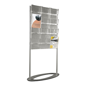 Image update displays Prospektständer Info Center silber DIN A4 24 Fächer