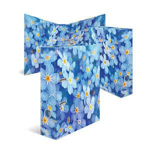 Image HERMA Herma Ordner Blue Flowers Motivordner 7,0 cm DIN A4