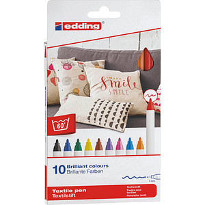 Image edding Basic Textilmarker farbsortiert 1,0 mm, 10 St.
