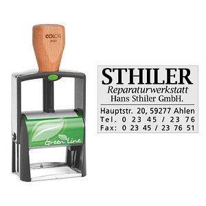 Image COLOP Textstempel, individualisierbar Green Line 2300 selbstfärbend schwarz