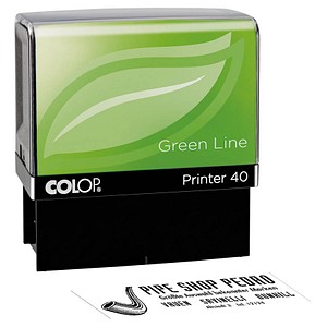Image COLOP Textstempel, individualisierbar Green Line Printer 40 selbstfärbend schwarz mit Logo