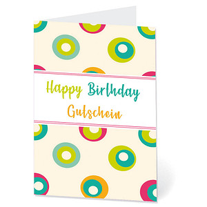 Image LUMA Gutschein Geburtstag modern mit Innentext  DIN B6