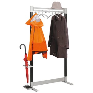 Image kerkmann Reihen-Garderobenständer Montana, schwarz/alusilber