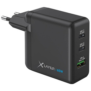 Image XLAYER Powercharger 65W Ladeadapter schwarz, 65 Watt