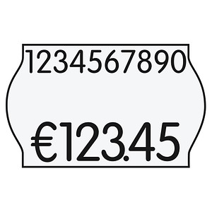 Image METO Preisetiketten weiß ablösbar 26,0 x 16,0 mm, 18 Rollen