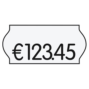 Image METO Preisetiketten weiß ablösbar 26,0 x 12,0 mm, 18 Rollen