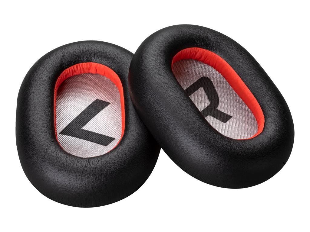 Image HP Poly Voyager 8200 Black Leatherette Ear Cushions 2 Pieces