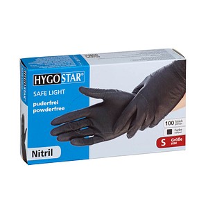 Image HYGOSTAR Nitril-Handschuh "DARK", S, schwarz, puderfrei