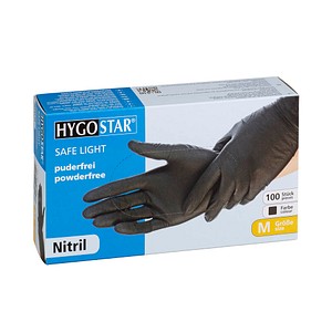 Image HYGOSTAR Nitril-Handschuh "DARK", M, schwarz, puderfrei
