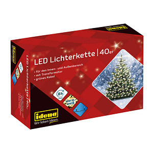 Image Idena 40er LED Lichterkette grün 11,9 m