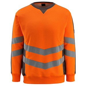 Image MASCOT® unisex Warnschutz-Langarmshirt Wigton  orange, dunkelanthrazit Größe S