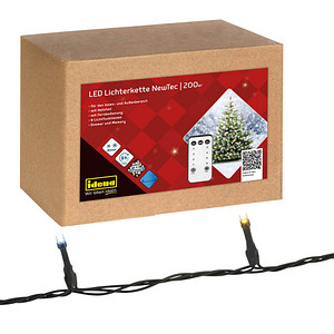 Image Idena NewTec 200er LED Lichterkette grün 27,9 m