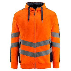 Image MASCOT® unisex Warnschutz-Langarmshirt Corby orange, schwarzblau Größe 2XL