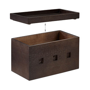 Image relaxdays Kabelbox 25,5 cm braun