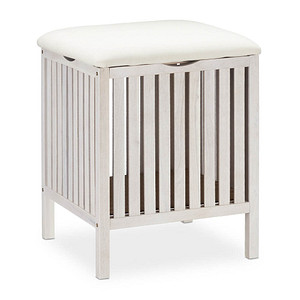 Image relaxdays Wäschekorb weiß