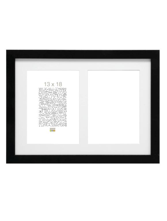 Image DEKNUDT FRAMES S66KA2 Galerie 2x13x18 Holz schwarz mit Passepartout
