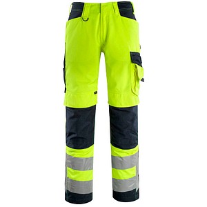 Image MASCOT® unisex Warnschutzhose Kendal  gelb, schwarzblau Größe 48