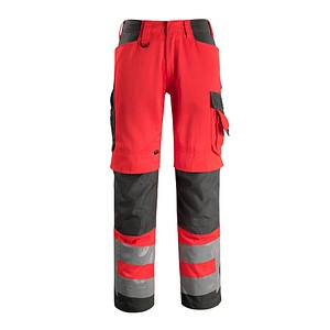 Image MASCOT® unisex Warnschutzhose Kendal  rot, dunkelanthrazit Größe 48