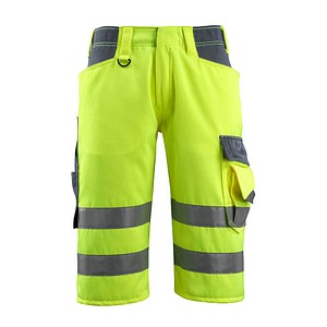 Image MASCOT® unisex Warnschutzhose kurz Luton  gelb, schwarzblau Größe 58