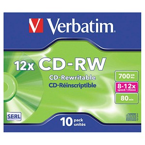 Image 10 Verbatim CD-RW 700 MB wiederbeschreibbar