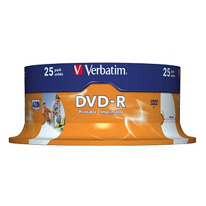 Image 25 Verbatim DVD-R 4,7 GB bedruckbar