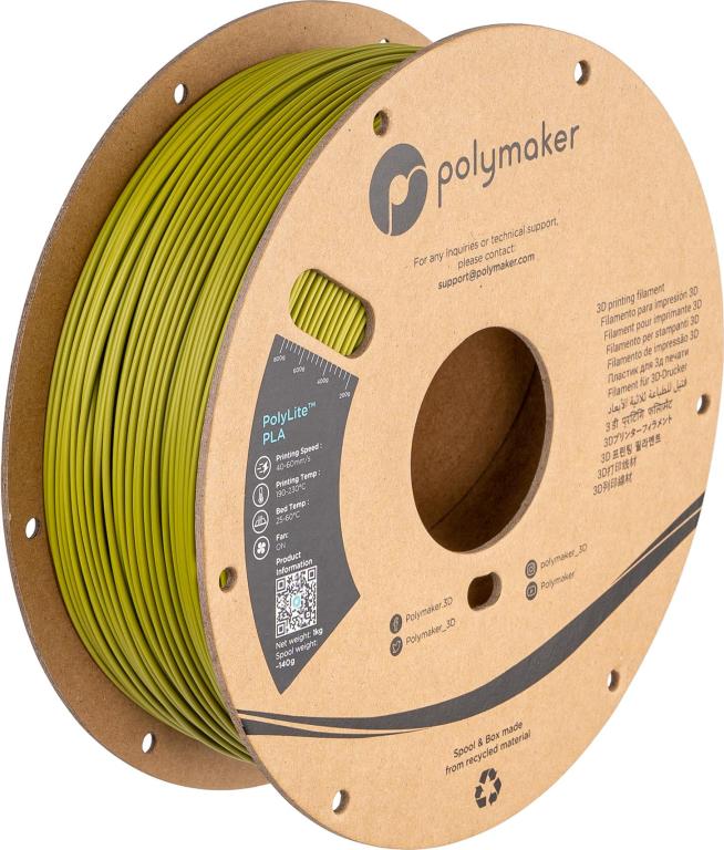Image POLYMAKER PA02058 Polymaker PolyLite PLA Filament Olive Green 1.75 mm / 1kg Fil