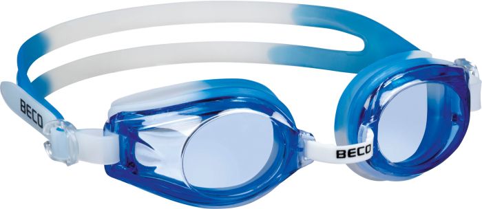 Image Profischwimmbrille weiß/blau f. Kinder