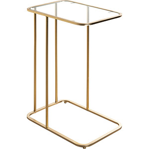 Image HAKU Möbel Beistelltisch Glas gold 45,0 x 30,0 x 65,0 cm