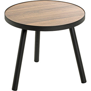 Image HAKU Möbel Beistelltisch Holz schwarz, eiche 40,0 x 40,0 x 36,0 cm