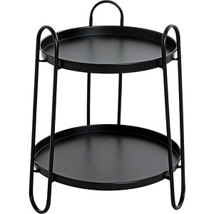 Image HAKU Möbel Beistelltisch Metall schwarz 43,0 x 43,0 x 50,0 cm