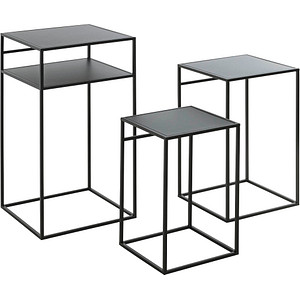 Image HAKU Möbel Beistelltische-Set Metall schwarz