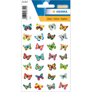 Image HERMA Sticker MAGIC "Schmetterlinge", Glitterfolie