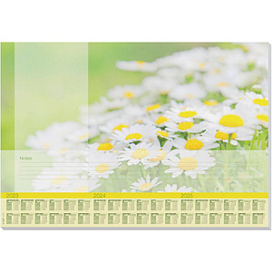 Image SIGEL Schreibtischunterlage Lovely Daisies grün/weiß 30 Blatt