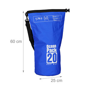 Image relaxdays Dry Bag Ocean Pack LKW-Plane blau 20,0 l