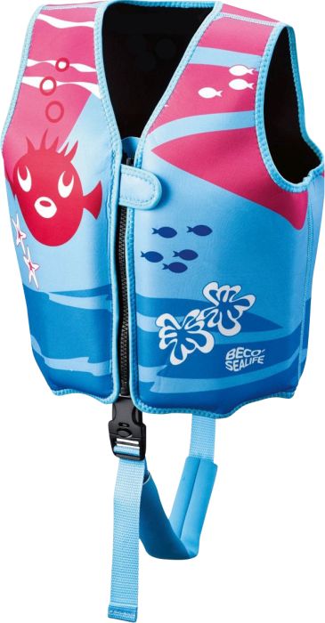 Image BECO unisex Kinder-Schwimmweste blau/pink Größe S
