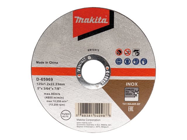 Image MAKITA D-65969 Trennscheibe 125x1,0mm INOX