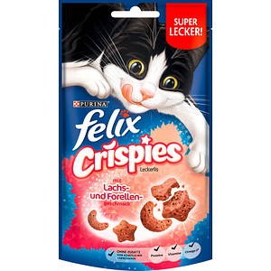 Image felix® Katzen-Leckerli Crispies mit Lachs- und Forellengeschmack 45,0 g
