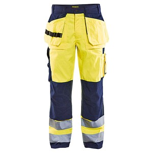 Image BLAKLÄDER® unisex Warnschutzhose HIGH-VIS 1533 gelb, marine Größe 102