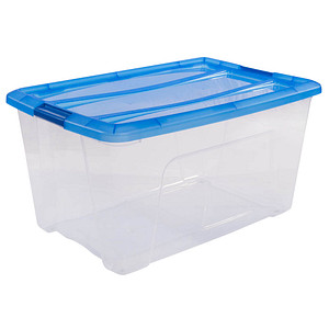 Image IRIS Ohyama Clear NTB Aufbewahrungsbox 45,0 l transparent, blau 39,5 x 57,5 x 30,5 cm