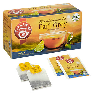 Image TEEKANNE Bio Schwarzer Tee Earl Grey Bio-Tee 20 Portionen