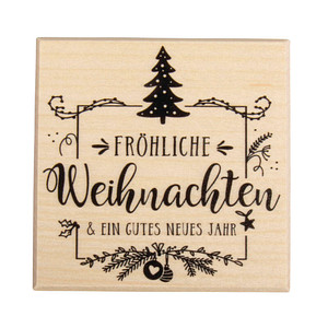 Image Rayher Motivstempel Frohe Weihnachten 7,0 x7,0 cm