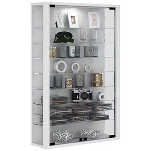 Image VCM my home Vitrosa Mini Vitrine weiß 8 Fachböden