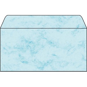 Image SIGEL Umschlag, DIN lang, 90 g-qm, gummiert, Marmor blau mit Innendruck, geeign